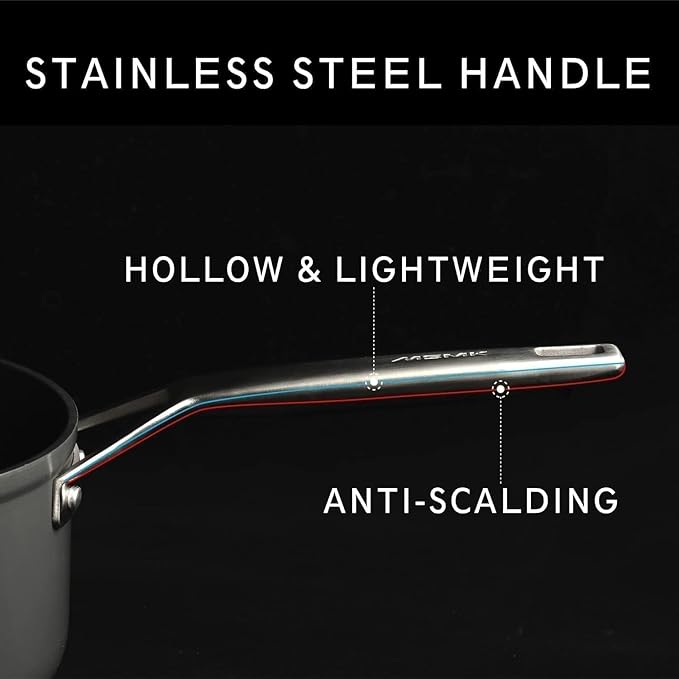 MsMk Non Stick Frying Pans, 10 Inch and 12 Inch Nonstick Frying Pan Set PFOA Free Non-Toxic, Skillet Set for Induction, Ceramic and Gas Cooktops