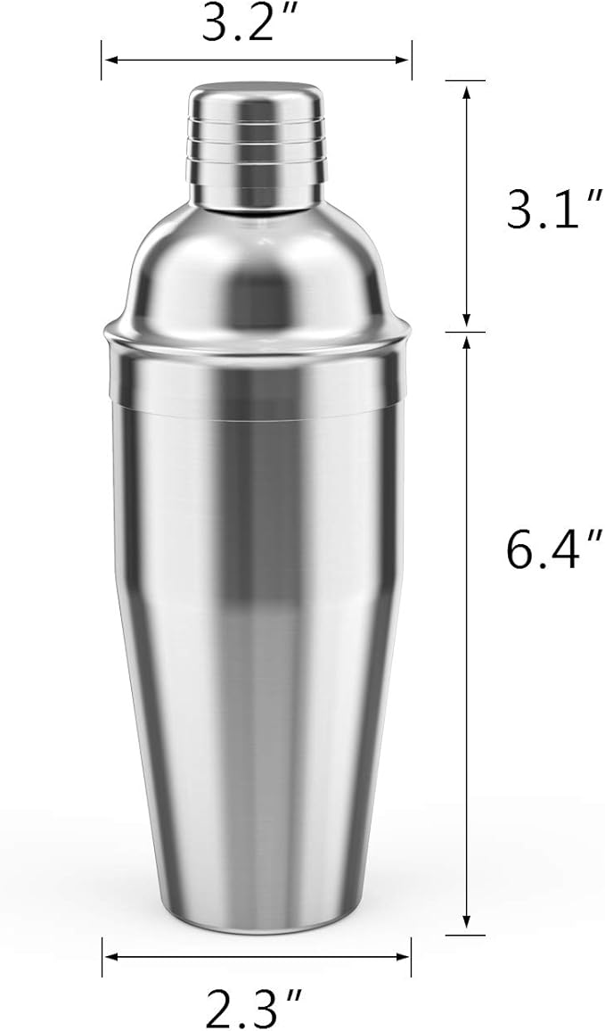 Cocktail Shaker Set,24 oz Martini Shaker,Bartender Kit with Stand,Stainless Steel Martini Mixer Built-in Strainer,Bar Tool Set,Drink Shaker,Fun Gifts.