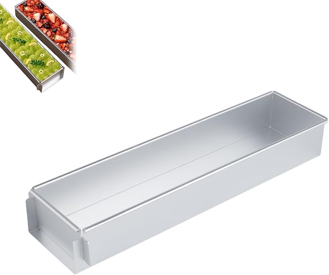 Rectangle Aluminum Tiramisu Pan, Nonstick Tiramisu Pan Cake Baking Tray,Mousse Cake Mold, Luminum Alloy Baking Mold for Tiramisu Cheesecake (Removable)