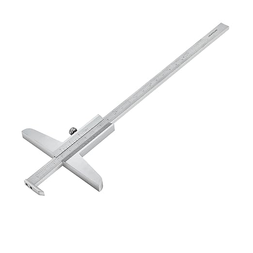 0-200mm Depth Gauge Vernier Caliper，Precision Measurement Tool，High-Strength CarbonSteel，DRINYOUNG（0-200/128in Depth Caliper with Hook）