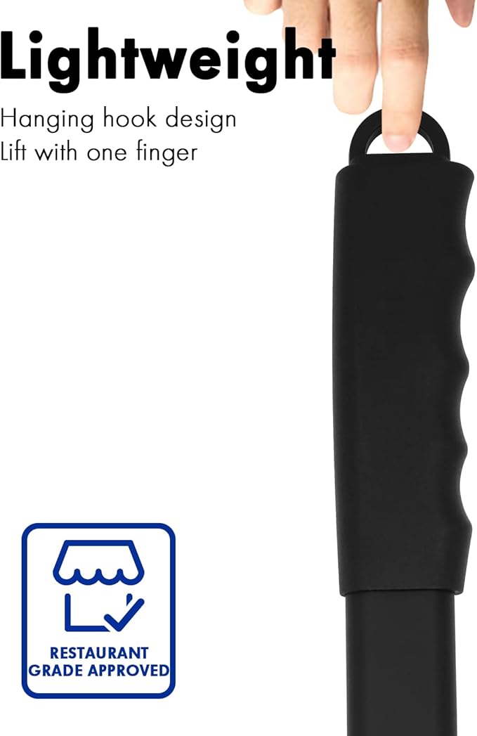 Professional Aluminum Pizza Paddle, 12 Inch Perforated, Restaurant Grade, Long Handle Non-Stick Metal Pizza Peel for Outdoor Oven