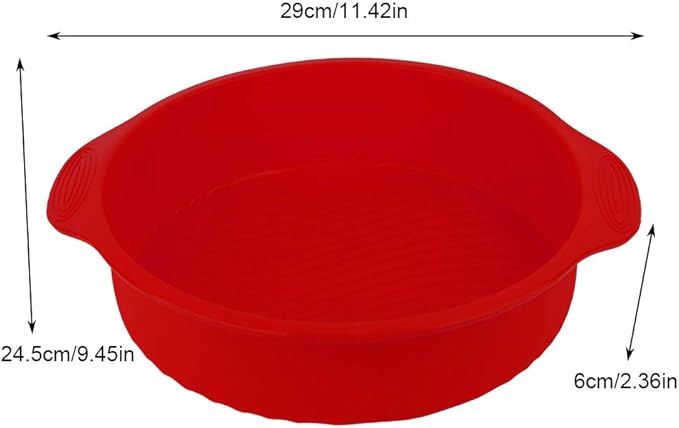 Kadimendium Cake, 11inch Silicone Cake Baking Pan for Cheesecake for Dessert Shop(red)