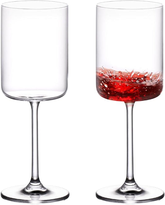 KAMMAK Wine Glasses Set of 2, 16 oz Hand Blown Crystal Bordeaux Wine Glasses, Thin Rim & Long Stem, Perfect for Red & White, Daily Use, Wedding Anniversary or Birthday Gift with Gift Box, S91BJ47