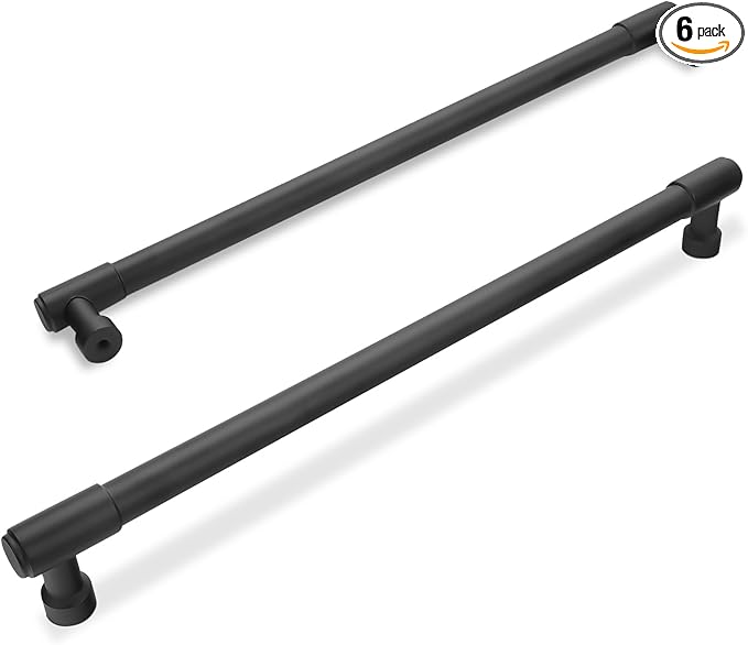 6 Pack Matte Black Cabinet Pulls 10 Inch Hole Centers Kitchen Cabinet Handles Black Drawer Pulls