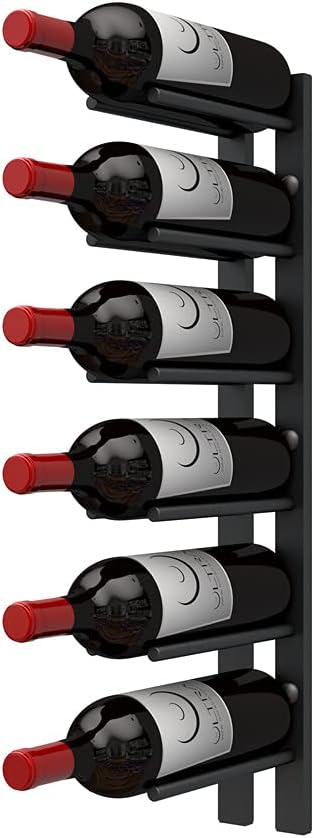 Ultra Wine Racks Cork Out Wall Mounted Wine Rack (2 Foot, Matte Black, Holds 6 Wine Bottles) - Modern & Minimalist Metal Wine Storage for Home Bar, Kitchen, Dining Room, Wine Cellar