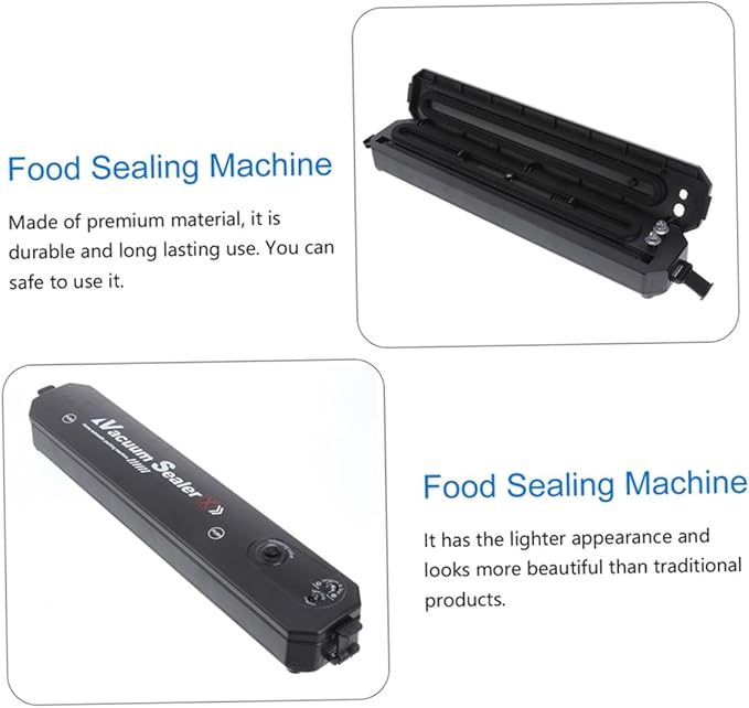 BESPORTBLE Automatic Vacuum Sealer Machine for Kitchen with Sealing Bags Dry Wet Food Preservation Compact Portable Household Sealing Tool US Plug Acv