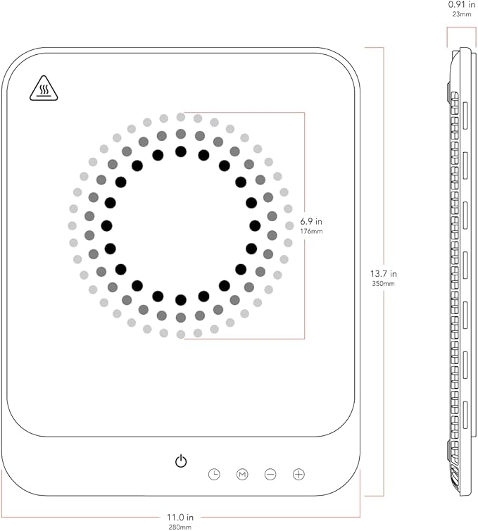 AirHood Ultra-Slim Induction Cooker | Countertop Hot Plate with Precision Sensors for 10 Temperature Modes | Eco-Friendly Compact Kitchen Appliance