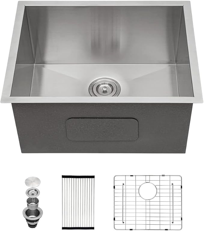 24 Inch Undermount Laundry Sink - Mocoloo 24 x 18 Stainless Steel Undermount Utility Sink 16 Gauge Single Bowl Handmade Basin 12 Inch Deep Stainless Laundry Room Sinks