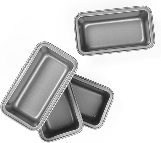 Cuisinart Bread Maker Machine, Compact and Automatic, Customizable Settings, Up to 2lb Loaves, CBK-110P1, Silver,Black & CMBM-4LP Mini Loaf Pan (Set of 4)
