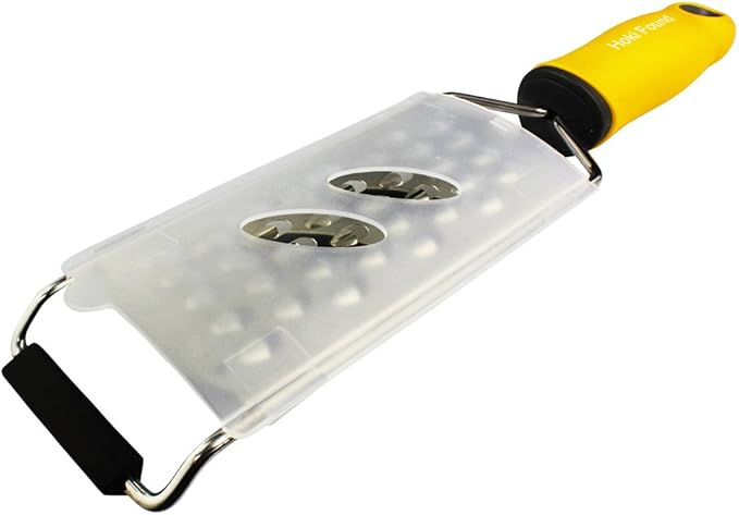 Hoki Found Cheese Shredder and Grater - Stainless Steel - Coarse Grater - Yellow