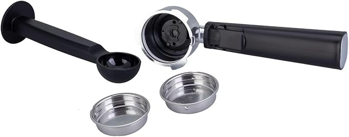 Epsilon Coffee Machine with Milk Frother, Compact 20-Bar Espresso Maker, Hot and Iced Coffee Maker with Removable Water Tank, Cold Brew Feature, and Steam Wand, 1.2L Capacity - Stainless Steel