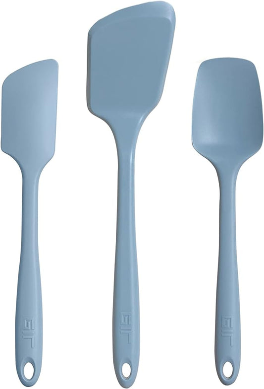 GIR: Get It Right 3-Piece Ultimate Silicone Kitchen Utensils Set - Spatula, Flip & Spoonula - Non-Toxic Cooking Utensils for Nonstick Cookware, Cooking and Baking - Slate