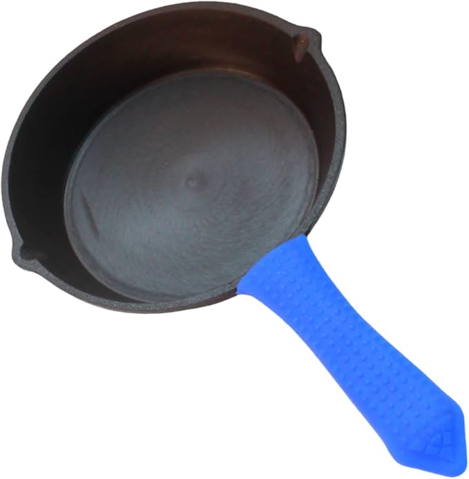 Cast Iron Pre-Seasoned Non-Stick Frying Pan with Soft-Touch Handle Induction Base, Scratch and Abrasion Resistant Skillet Pan for Cooking and Frying (Black_6inch) Hand made