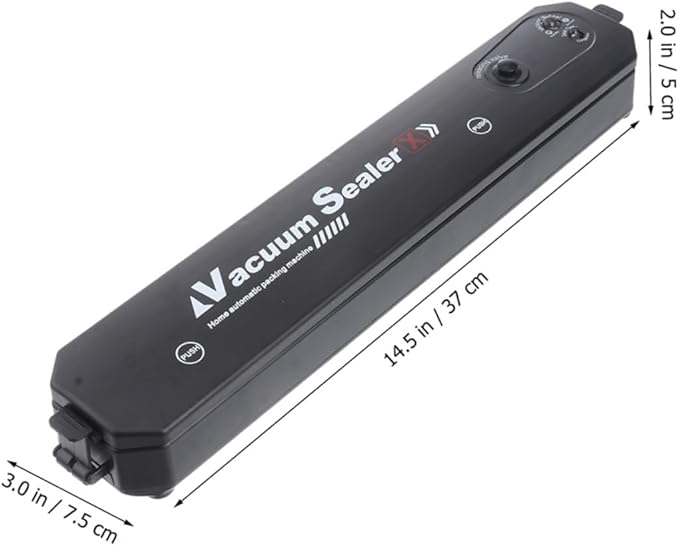 Automatic Vacuum Sealer Machine Multi-function Food Sealing Tool with Pre-cut Bags Compact Portable Kitchen Gadget US Plug for Home and Commercial Use