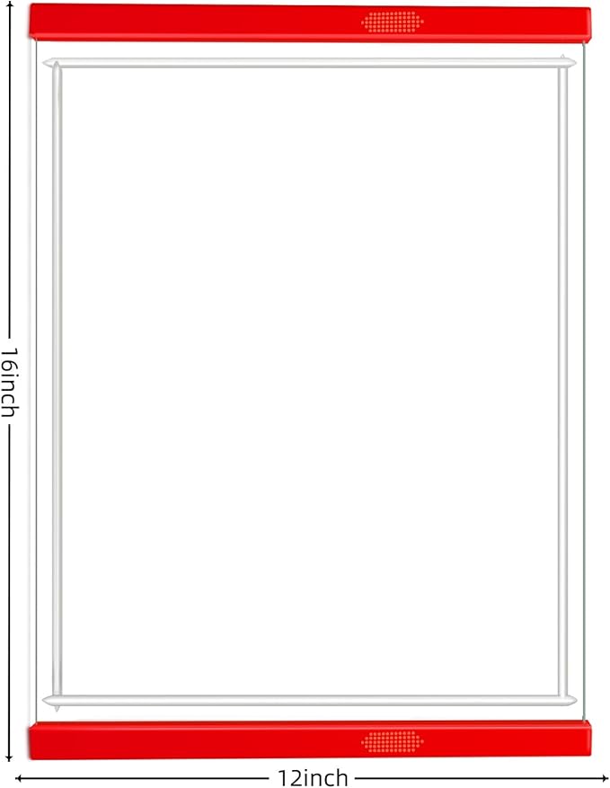 Tempered Glass Cutting Board with Juice Groove - 16x12 Inch Kitchen Cutting Board with Silicone Non-Slip Feet, Easy to Clean & Dishwasher Safe - Ideal for Vegetables, Fruits, Bread, Meats (Red)