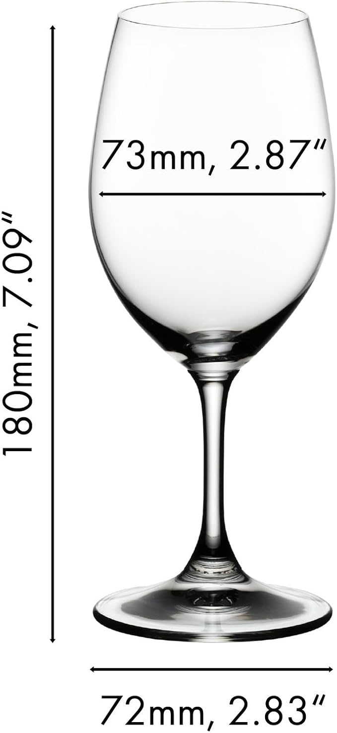 Riedel Personalized Ouverture White Wine Glasses, Set of 2 Custom Engraved 10oz Crystal Wine Glasses for Chardonnay, Pinot Grigio, Gift for Wine Lovers