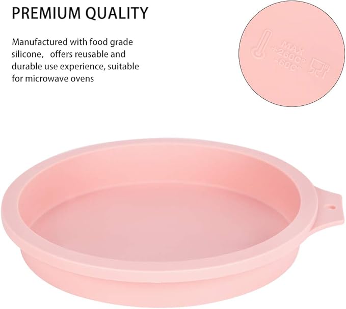 6-Inch Silicone Round Cake Pan Baking Mold, Baking Mold DIY Rainbow Cakes, Non-Stick Silicone, Pack of 4