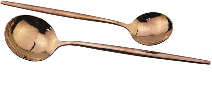 JASHII 24 Pieces 304 Stainless Steel Rose Cutlery Set Home Kitchen Silverware Set, Mirror Polished, Knife/Fork/Spoon, Modern Elegant Silverware Set for Party, Christmas