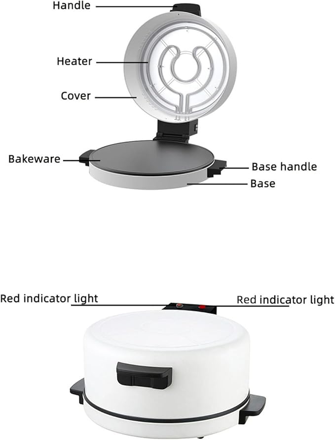 Pizza Oven, 2000W Electric Pizza Oven Indoor Portable 12 Inch Indoor Pizza Oven Countertop Pizza Maker Steak Machine Toaster (US Plug 110V)