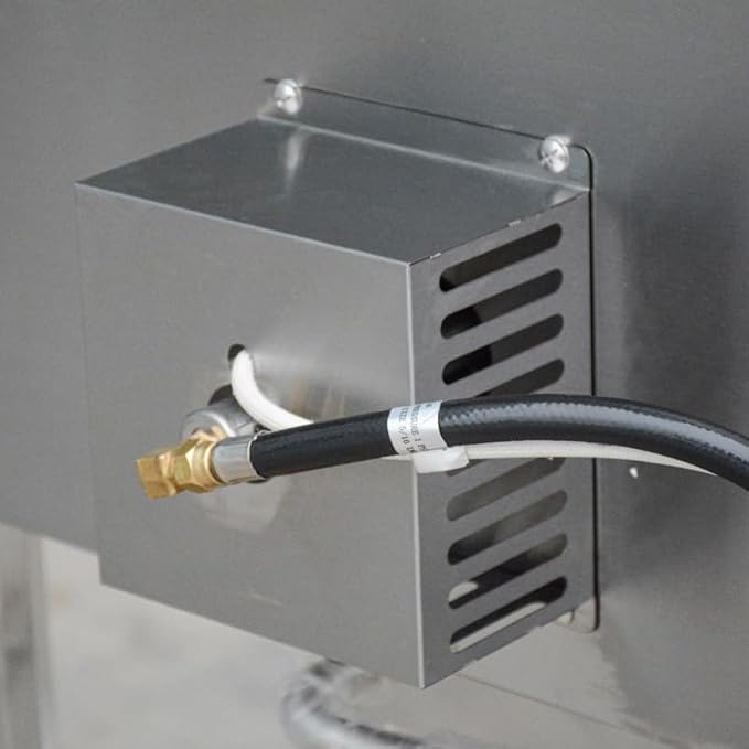 32.5 inch Propane Gas and Wood Fired Pizza Oven with Open Shelf and Wheels, Large Outdoor Oven for BBQ, Grilling, Stainless Steel Pizza Oven for Outdoor, Backyard and Party (Silver without Cover)