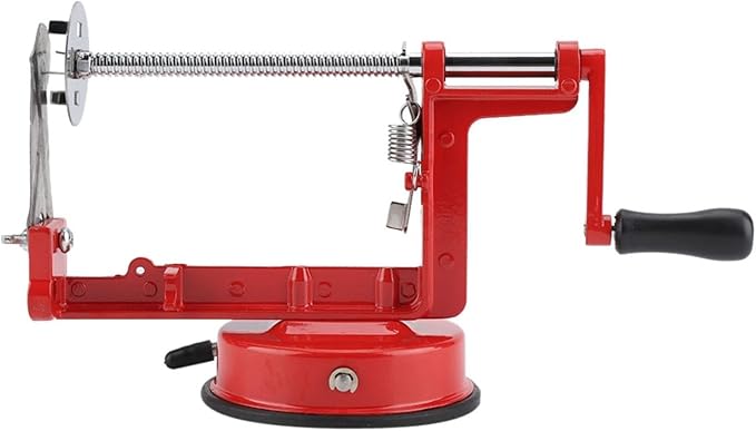 Potato Spiral Cutter, Twisted Potato Slicer Stainless Steel French Fry Cutter Hand Crank Curly Fries Potato Cutter with Suction Base for Potato