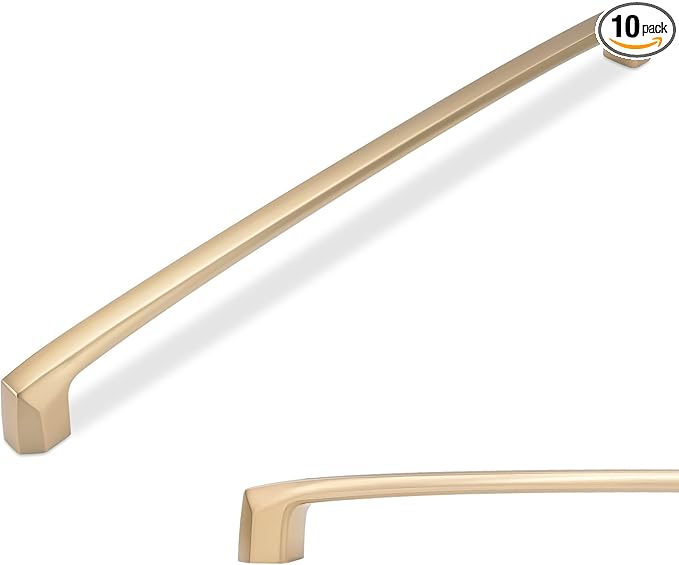 10 Pack 10 Inch(254mm) Kitchen Cabinet Handles Champagne Bronze Cabinet Pulls Zinc Alloy Drawer Pulls Kitchen Hardware