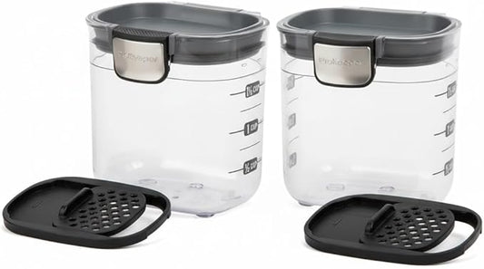 Progressive PKS-401 1.5 Cup Mini Prokeeper+ Airtight Silicone Seal Storage Container Great For Spices & Baking Acessories (2- Piece)