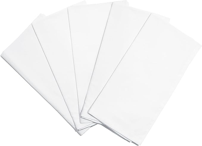 Organic Cotton Tea Towels - Blank Flour Sack Dish Towels - Perfect White Kitchen Towels for Embroidery and Crafts - 27"x27" (White - 5 Pack)