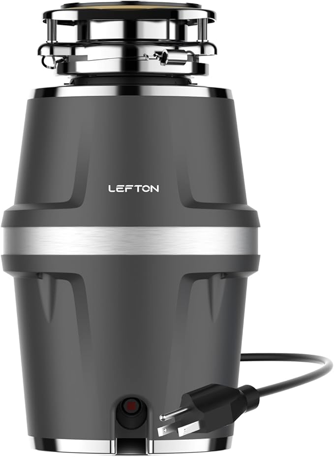 Lefton Garbage Disposal with Power Cord, 3/4 HP Continuous Feed Food Waste Disposer, LGD-714
