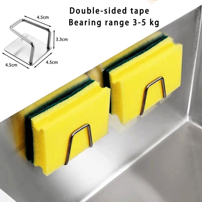 Sponges, Eco Non-Scratch Scrub Pads, Dish Scrubber for Cleaning Kitchen and Dish Cleaning,12 Scrubbing Sponges+ Draining Rack