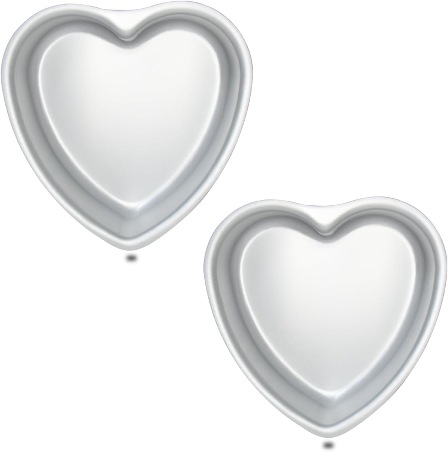 Set of 2 Heart-shaped cake pan, heart-shaped cake tin, aluminum, 8-inch heart-shaped, for weddings, parties, family and other occasions cake (8 x 2 Inch,Set of 2)