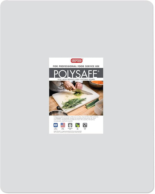 Dexas NSF Certified Polysafe Pastry Board, 16 x 20 Inches, Reversible Kitchen Cutting Board, White