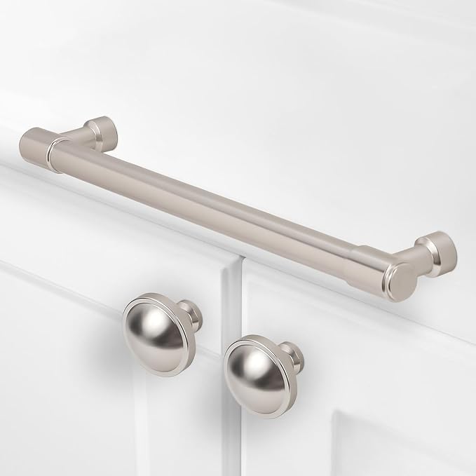 10 Pack Brushed Satin Nickel Cabinet Pulls 7.5 Inch(192mm) Hole Centers Kitchen Cabinet Handles Drawer Pulls
