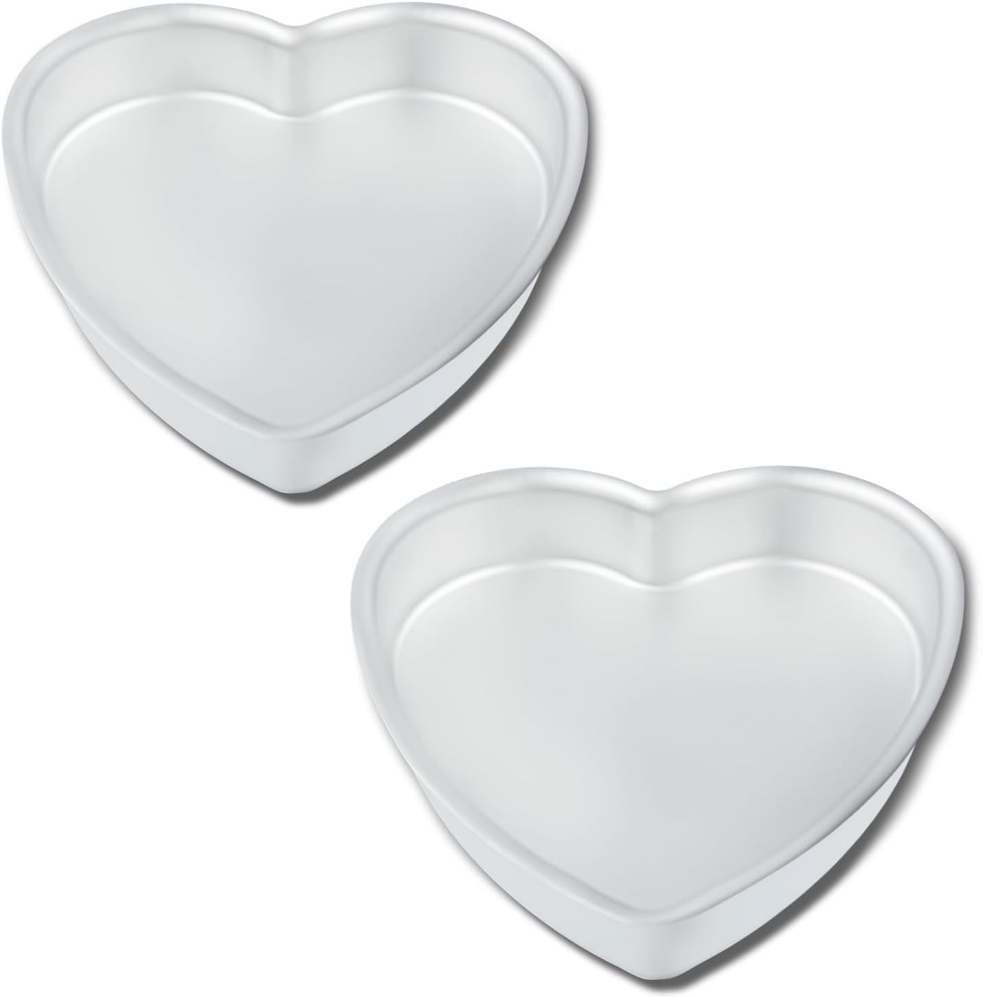 10 Inch Heart Shaped Cake Pans,2 Inch Deep,Aluminum Heart Shaped Cake Pan,Safe Oven,Suitable for party, birthday, gathering, other occasions cake (10 x 2 Inch,Set of 2)