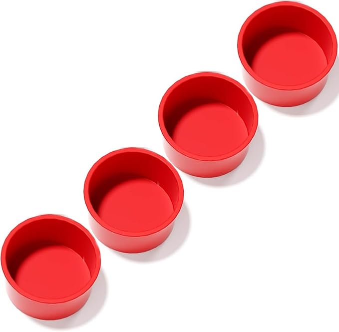 saphe 4 Inch Cake Pans- Non-Stick Round cake Pans, Silicone Cake Molds for Smash Cakes, Layer Cakes, Cheese Caks, Chocolate Cakes, 4 packs (4inch+4packs)