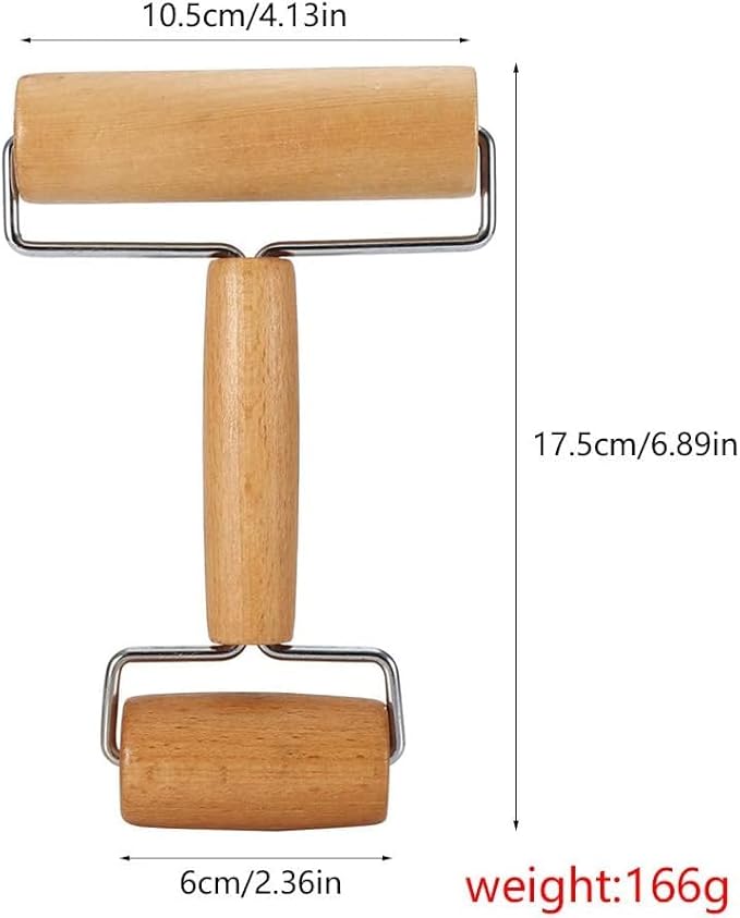 Pizza Rolling Pin, Small Rolling Pin, Non-Stick Wooden Dough Roller for Pastry Tortilla Pizza Cookie Dumpling(Type 3)