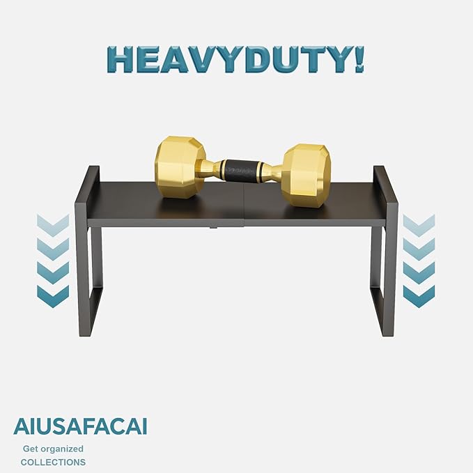 Expandable Cabinet Shelf Organizer Riser for Kitchen Pantry Cupboard Under Sink Countertop Home Storage Organization Rack Space Saver