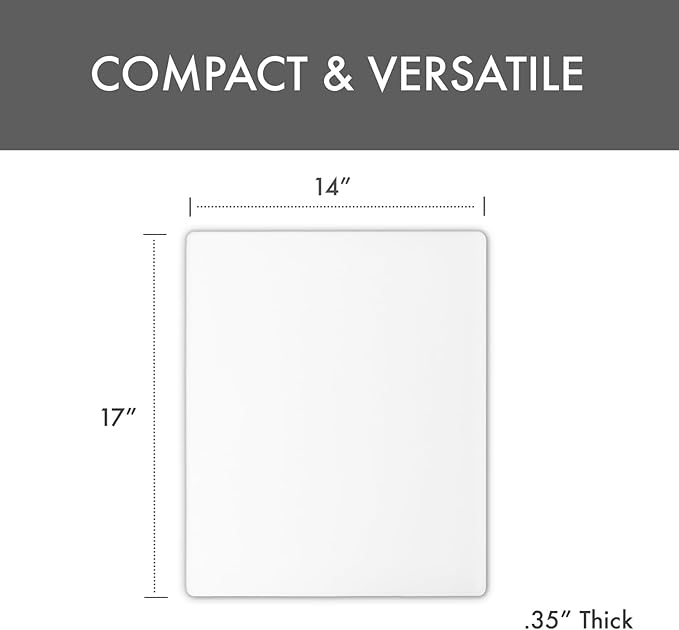 Dexas NSF Polysafe Cutting Board, 14 by 17 inches, White