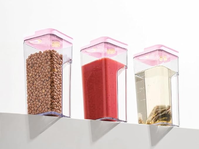 VAKUEN Premium Airtight Water Pitcher ROSE Pink lid, 1.4L(1.48qt) 1pcs, Airtight seal and Vacuum, Leak-free, BPA-free