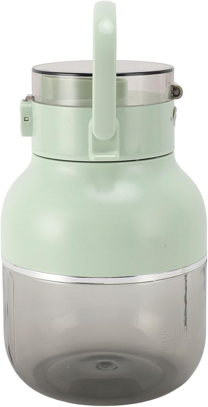 Portable Blender Cup Electric Juicer Cordless 500ML USB Rechargeable Mini Blender Cup with Straw (Green)