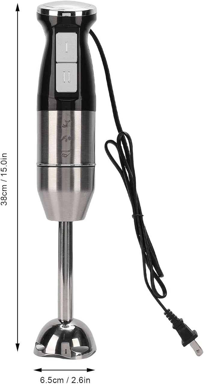 AYNEFY Immersion Blender 400W, Electric Hand Stick Blender with Stainless Steel Cutter, Adjustable Speed for Smoothies Soups Shakes, Easy Grip Handle Detachable for