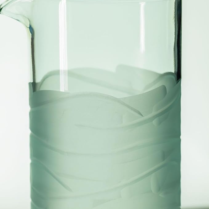 Rolf Glass Glacier Glass Tumbler + Pitcher Set - 12oz Tumbler, 16oz Pitcher | Recycled Glassware | Made in the USA | Antique Green Glass | Eco-Friendly Repurposed Wine Bottles | Set of 3