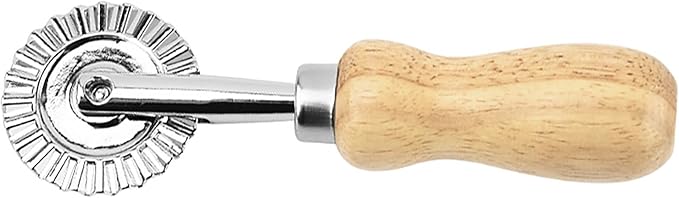 CUIWEI Pastry Wheel Cutter, Pastry and Pasta Cutter Wheel, Dough Ravioli Crimper Pizza Cutter Wheel Dumplings Lasagna Pierogi Cutter Wheel for Home Kitchen 1.3" 1 PC