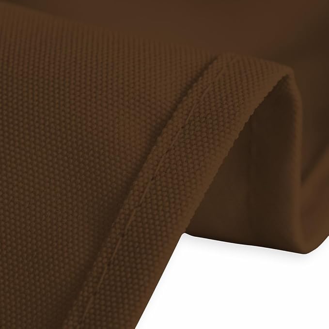 LTC LINENS 2 Pack Chocolate Rectangular Tablecloths 70 x 120 Inch for 6 or 8 ft Brown Rectangle Banquet Tables with Half-Drop - Stain and Wrinkle Resistant Polyester Cloth Table Covers for Parties