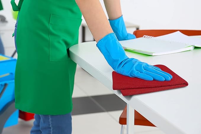 Softolle Bar Mop Towels, Pack of 12-16x19 Inches - 100% Cotton Super Absorbent Towels, Multi-Purpose for Home and Bar Cleaning (Red)