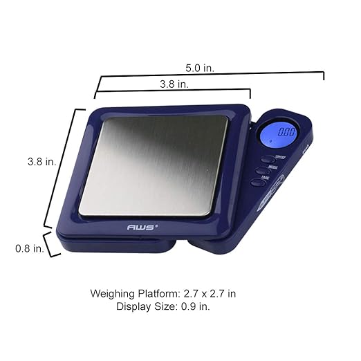 American Weigh Scales Blade Series 650g x 0.1g Digital Pocket Scale 0.1g Accuracy | Precision Mini Scale, Small Digital Gram Scale for Kitchen, Gold, Gems & Coin Scale, Smart Digital & Compact Scale