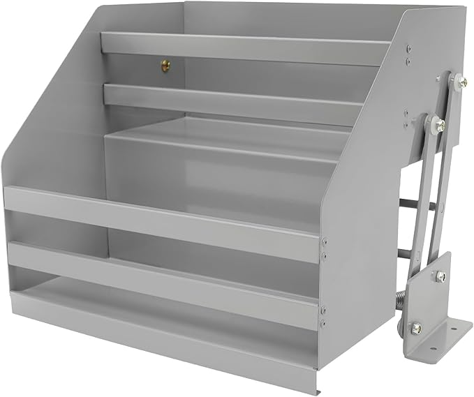 Pull Down Cabinet Organizer 2 Tier Pull-Out Cabinet Wall Shelf Spice Rack