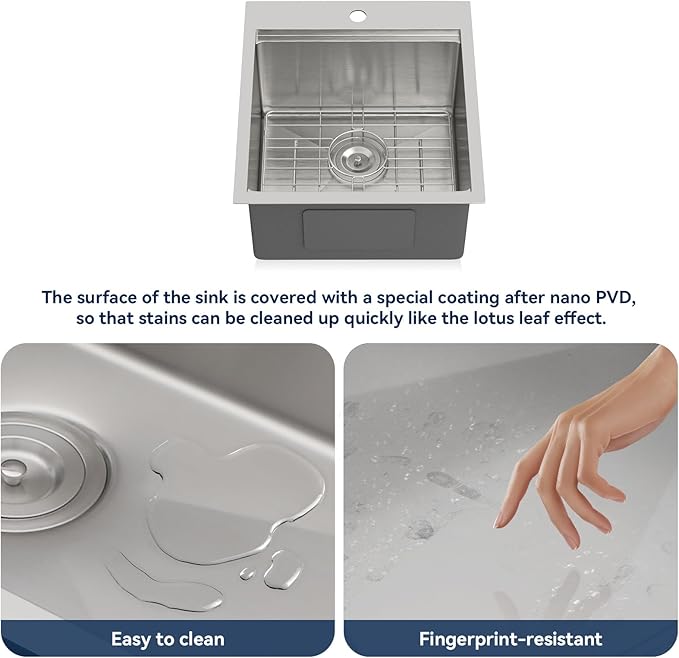 Lordear 18 Bar Sink Drop In 18x20 Inch Topmout Bar Sinks Stainless Steel 16 Gauge Single Bowl Ledge Workstation RV Kitchen Camper Wet Bar Sink With Cutting Board