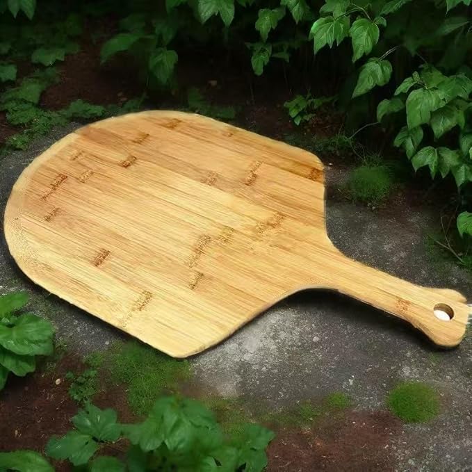 Pizza Board Pizza Peel Bamboo Pizza Cutting Board Wood Pizza Serving Board For Kitchen Charcuterie Board 12”