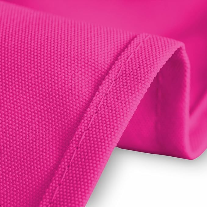 LTC LINENS 10 Pack Fuchsia Rectangular Tablecloths 60 x 126 Inch for 8 Feet Rectangle Banquet Tables with Half-Drop - Stain and Wrinkle Resistant Polyester Fabric Cloth Table Covers for Party, Wedding